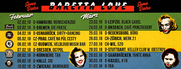 "Some Dates" Baretta Love Tour Flyer 2018